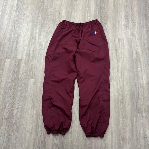Vintage Russell Athletic Windbreaker Track Pants Men's XL Red Cuffed Joggers 90s - Picture 1 of 10